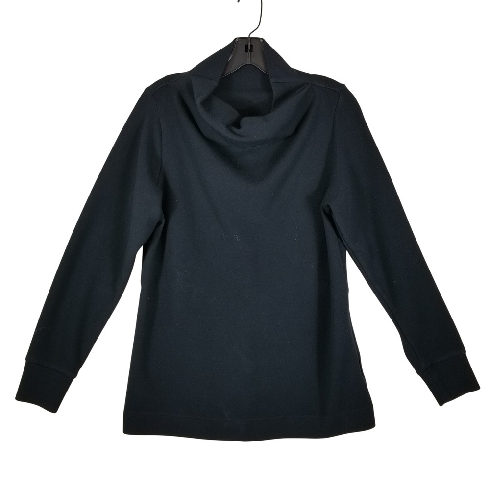 Varley Cowl Neck Pullover Women S‎ Black Drawstring Back Athleisure Sweatshirt